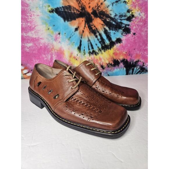 DONATO MARRONE Dibang Men's Shoes Brown US Size 10.5 Leather Upper Lining/ Sole - Picture 1 of 9